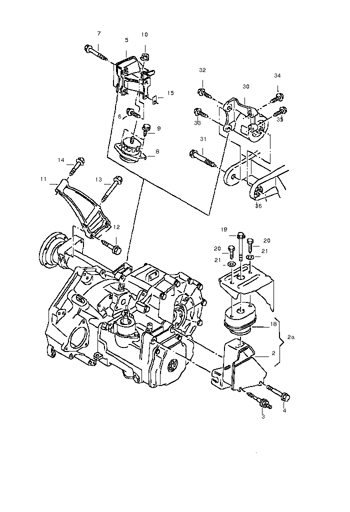 Diagram for Transmission Securing Parts